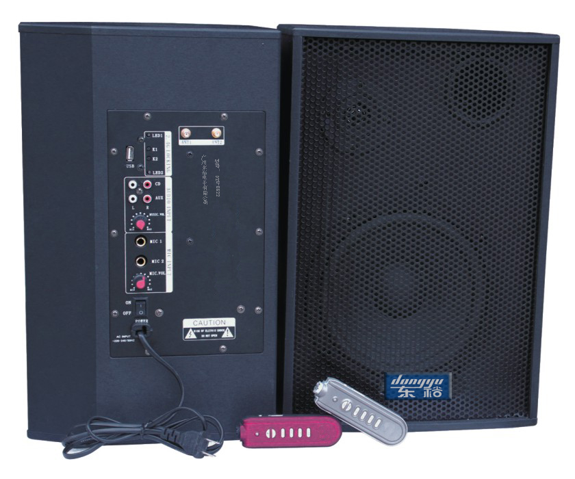 东裕DYU-8522-2.4G无线话筒音箱功放一体机-2.4G无线话筒数字有源音箱-集话筒功放音箱于一体